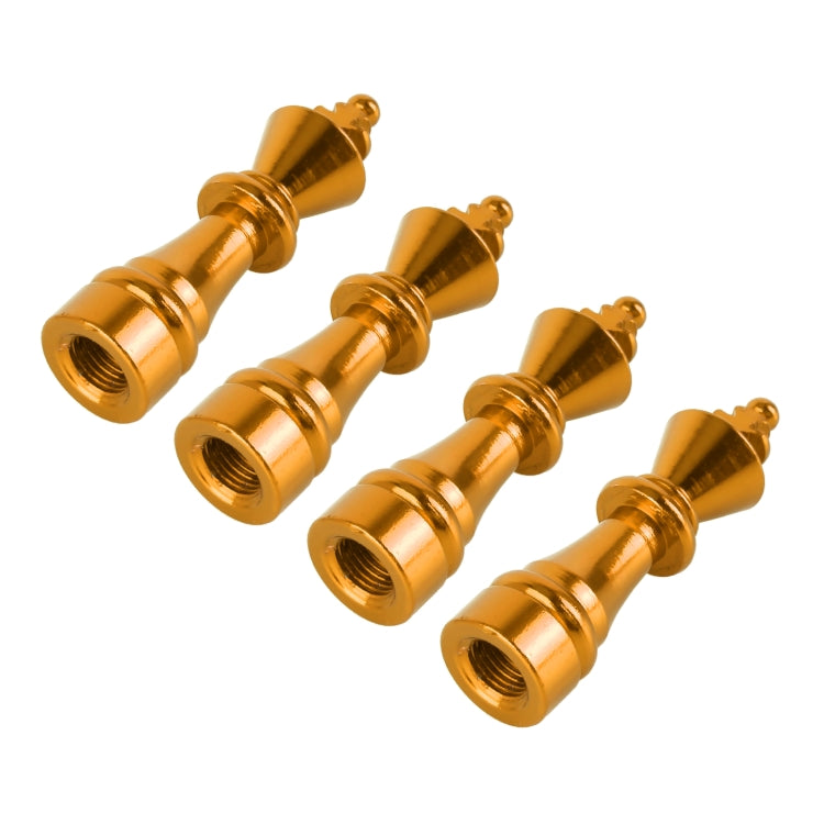 4 PCS Chess 3 Shape Gas Cap Mouthpiece Cover Tire Cap Car Tire Valve Caps