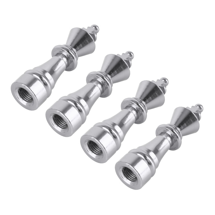 4 PCS Chess 3 Shape Gas Cap Mouthpiece Cover Tire Cap Car Tire Valve Caps
