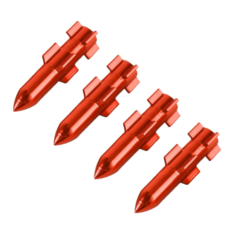 4 PCS Double Wings Shape Gas Cap Mouthpiece Cover Tire Cap Car Tire Valve Caps