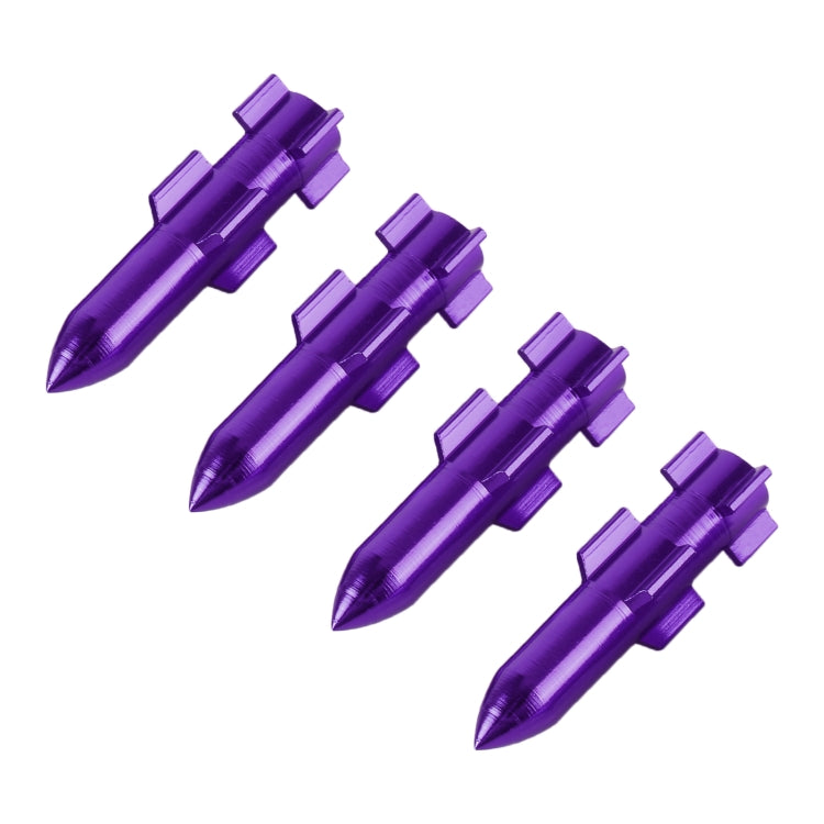 4 PCS Double Wings Shape Gas Cap Mouthpiece Cover Tire Cap Car Tire Valve Caps