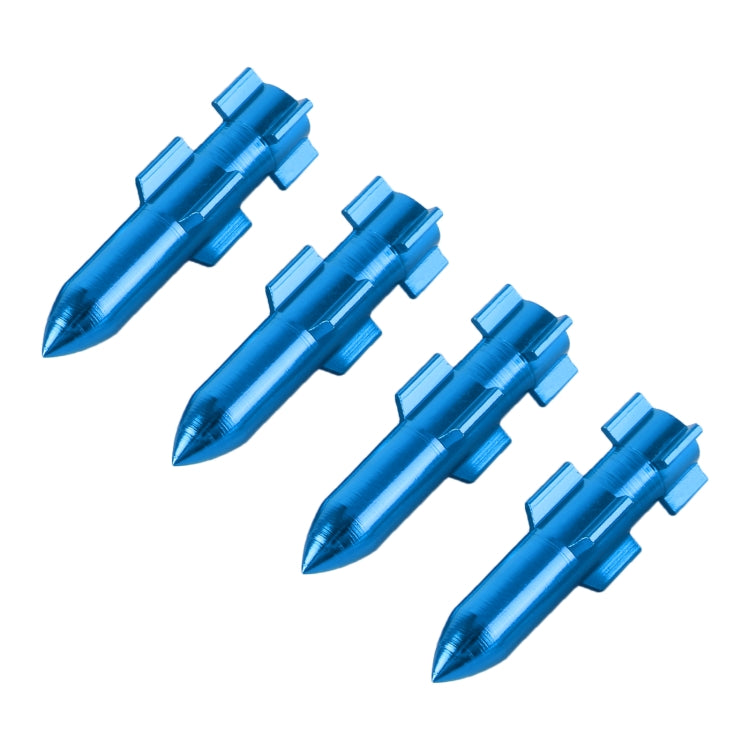 4 PCS Double Wings Shape Gas Cap Mouthpiece Cover Tire Cap Car Tire Valve Caps