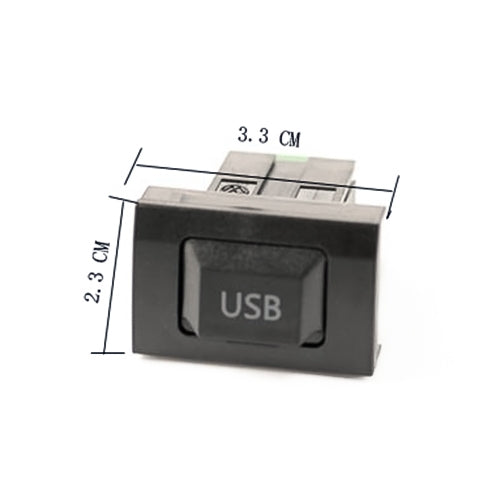 Car Center Console CD Reserved Position Modified USB Port 3.3x2.3cm + Cable Wiring Harness for Volkswagen / Audi / Skoda, Cable Length: 1m