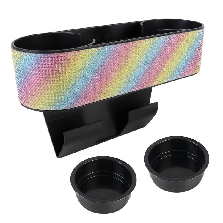 Car Lower Adjustment Imitation Diamond Storage Box with Cup Holder