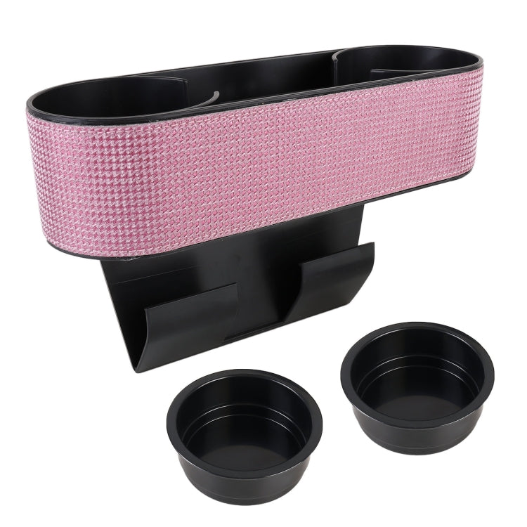 Car Lower Adjustment Imitation Diamond Storage Box with Cup Holder