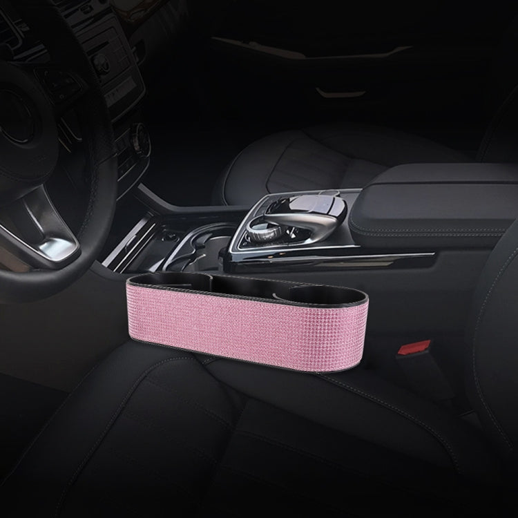 Car Lower Adjustment Imitation Diamond Storage Box with Cup Holder