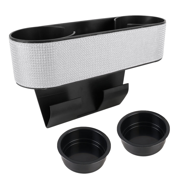 Car Lower Adjustment Imitation Diamond Storage Box with Cup Holder