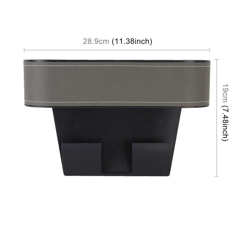 Car Lower Adjustment Leather Storage Box with Cup Holder