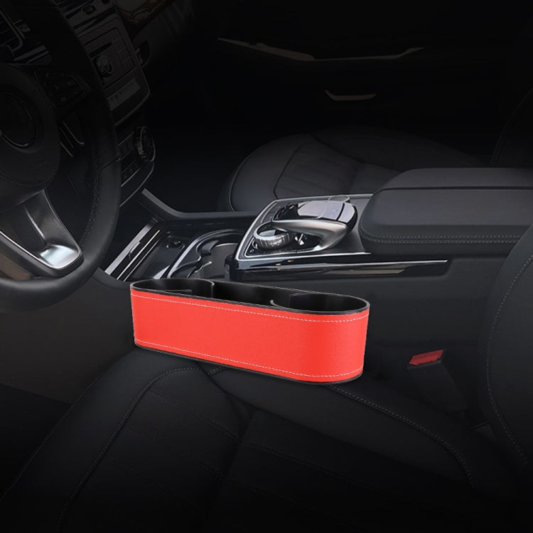 Car Lower Adjustment Leather Storage Box with Cup Holder
