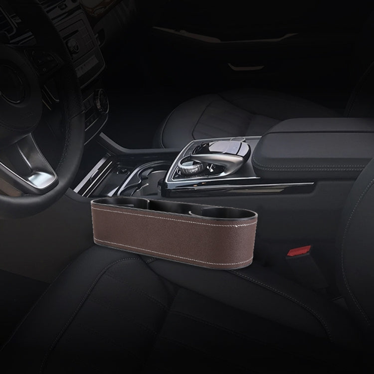 Car Lower Adjustment Leather Storage Box with Cup Holder
