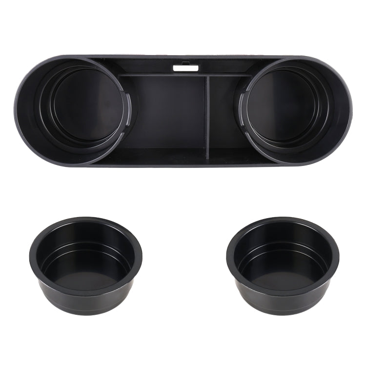Car Lower Adjustment Leather Storage Box with Cup Holder