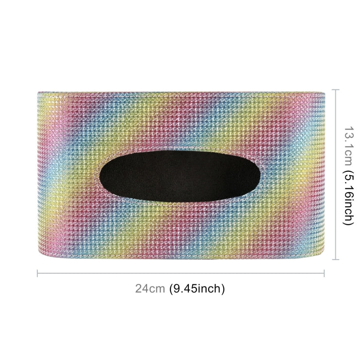 Car Full Coverage Imitation Diamond Tissue Storage Bag