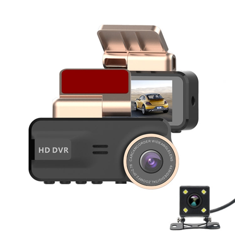 F22 3.16 inch 1080P HD Night Vision Driving Recorder, Standard Version with Rear View Camera