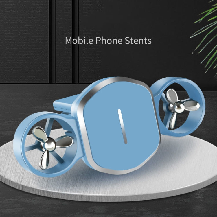 Car Dual-turbo Air Outlet Magnetic Mobile Phone Holder with Aromatherapy