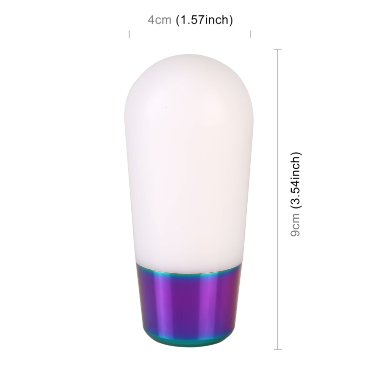 Universal Car Small Ellipsoid Resin + Carbon Fiber Metal Gear Shift Knob