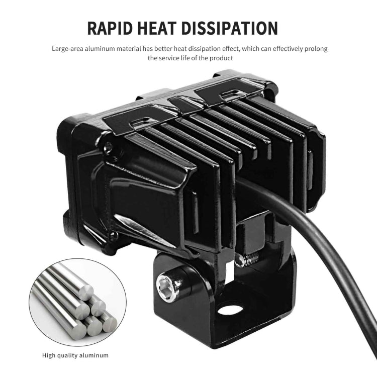 CS-1583A1 External Waterproof Double Lamp Bead LED Headlight Square Bracket Type