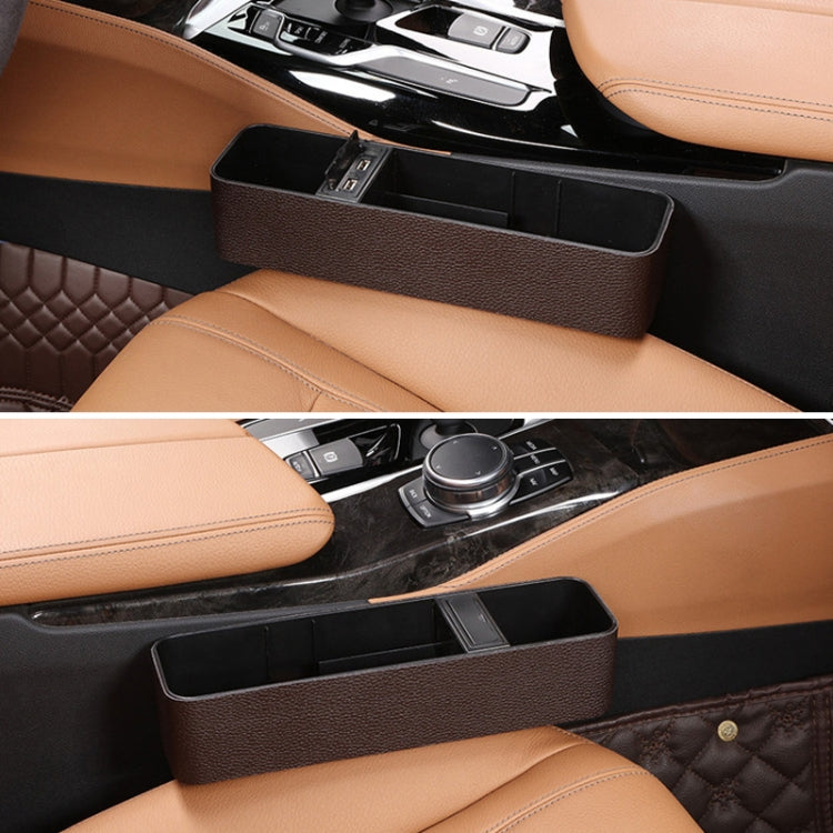 1 Pair Car Multi-functional Seat Crevice USB Storage Box