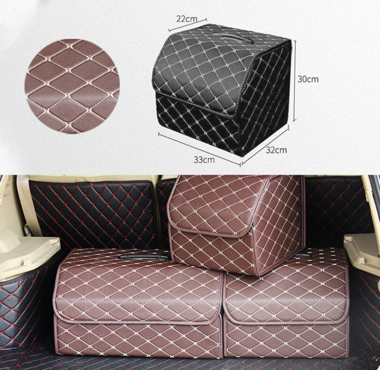 Car Trunk Foldable Storage Box, Rhombic Grid Small Size: 33 x 32 x 30cm