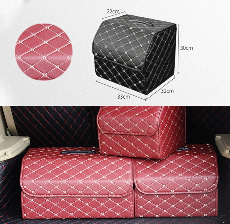 Car Trunk Foldable Storage Box, Rhombic Grid Small Size: 33 x 32 x 30cm