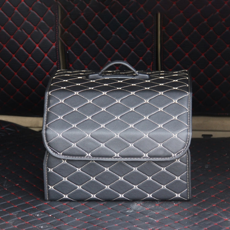 Car Trunk Foldable Storage Box, Rhombic Grid Middle Size: 40 x 32 x 30cm