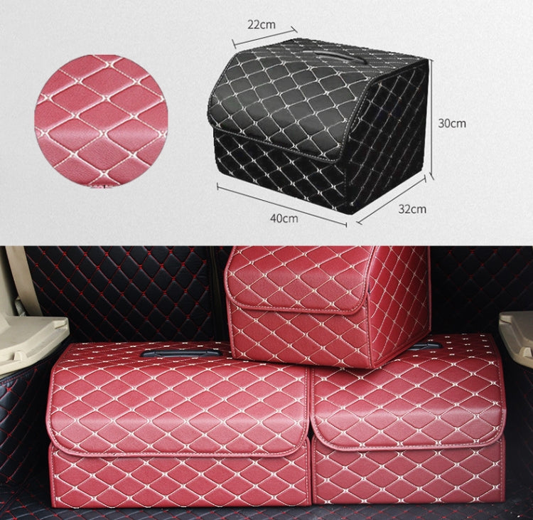 Car Trunk Foldable Storage Box, Rhombic Grid Middle Size: 40 x 32 x 30cm
