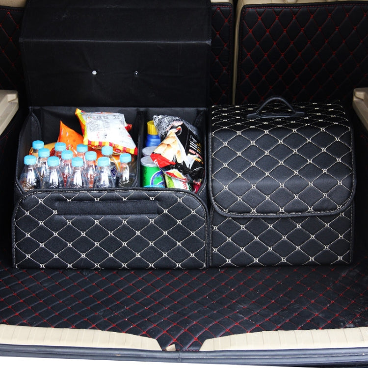 Car Trunk Foldable Storage Box, Rhombic Grid Middle Size: 40 x 32 x 30cm