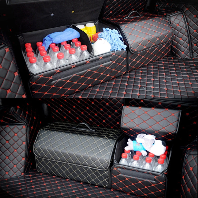Car Trunk Foldable Storage Box, Rhombic Grid Middle Size: 40 x 32 x 30cm