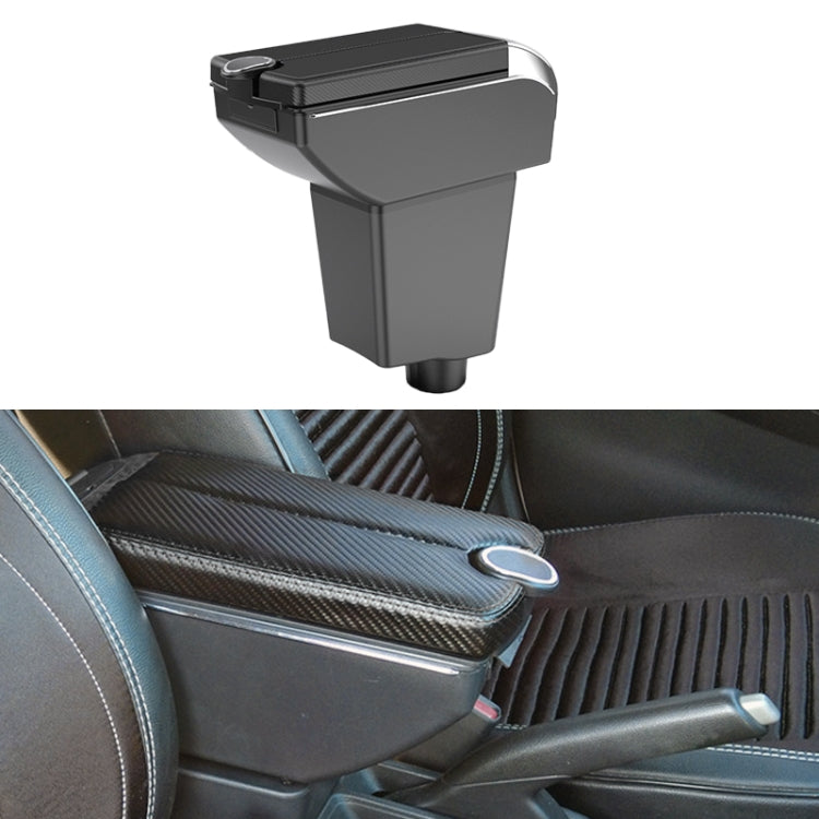 Car Center Armrest Box Plating Double Open Microfiber Leather Type for Renault Captur Clio4 2014