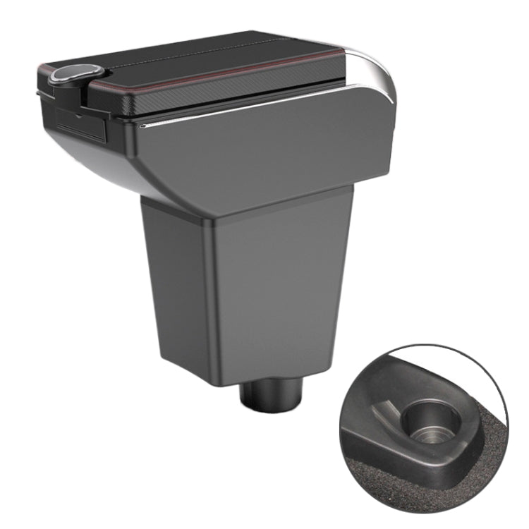 Car Center Armrest Box Plating Double Open Microfiber Leather Type for Renault Captur Clio4 2014