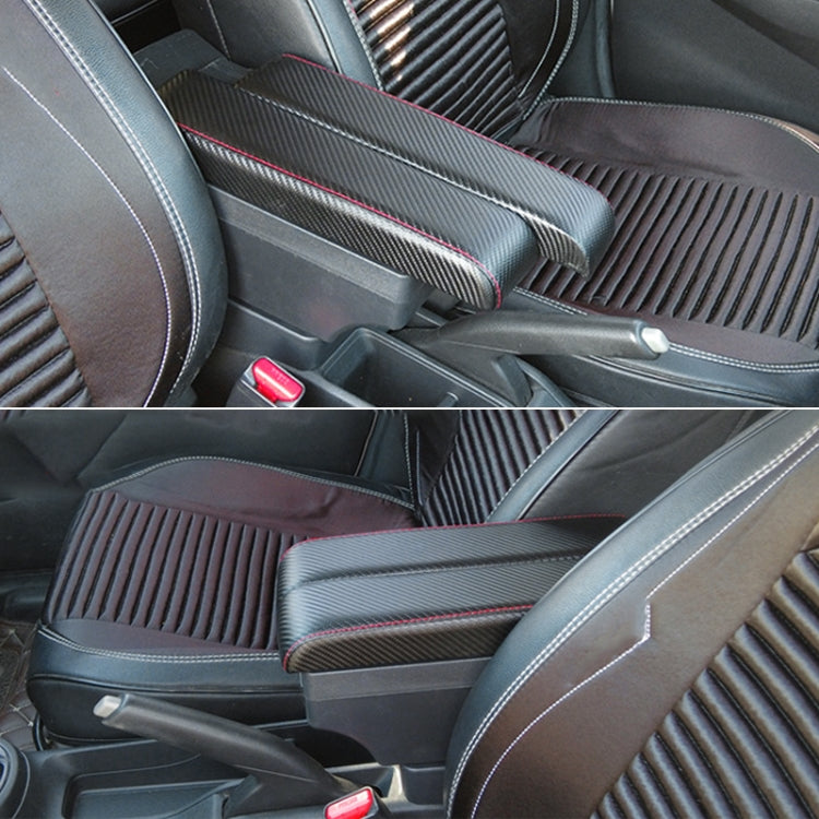Car Center Armrest Box Side Slip Carbon Fiber Leather Type for Renault Duster 2019