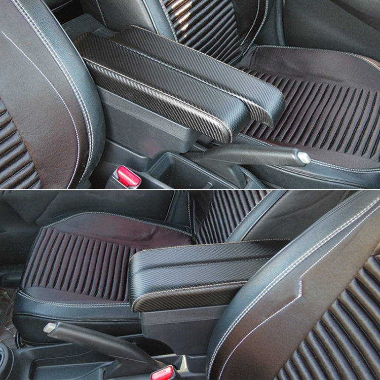 Car Center Armrest Box Side Slip Carbon Fiber Leather Type for Renault Duster 2019