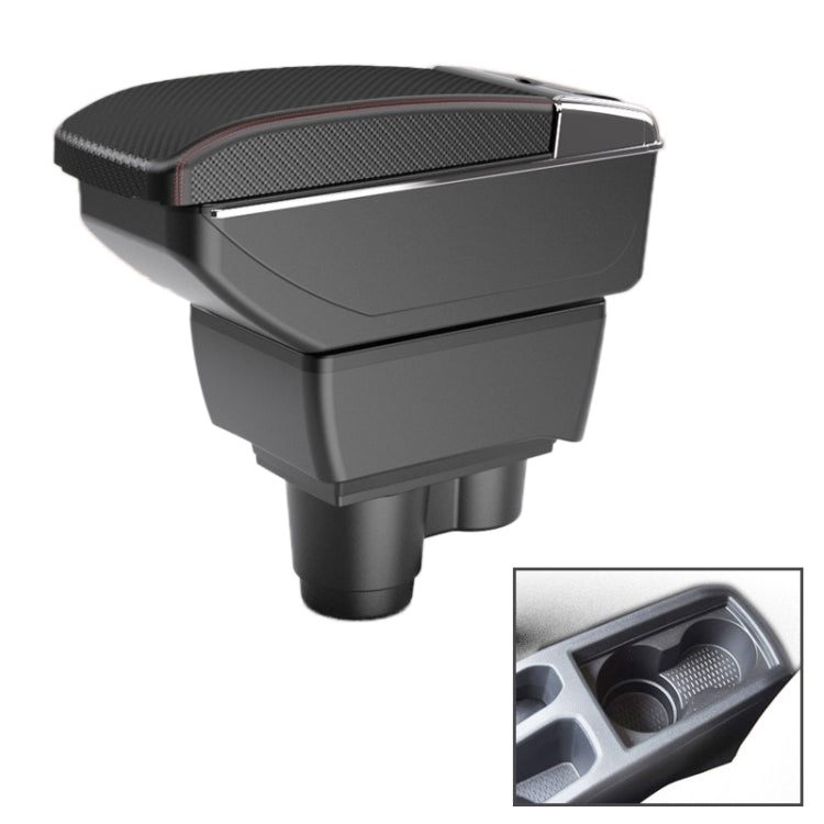 Car Center Armrest Box Plating Carbon Fiber Leather Type for Renault Duster 2019