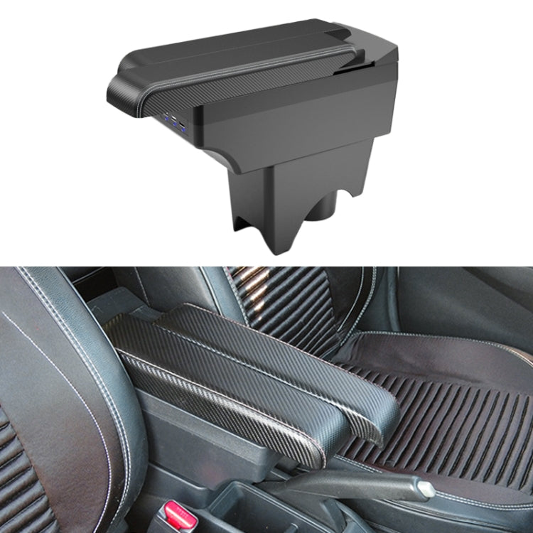 Car Center Armrest Box Side Slip Carbon Fiber Leather Type for BMW mini Cooper 2022