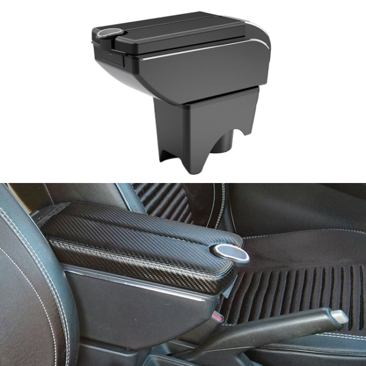 Car Center Armrest Box Double Open Plating Carbon Fiber Leather Type for BMW mini Cooper 2022