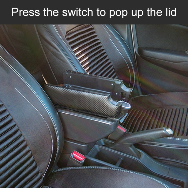 Car Center Armrest Box Double Open Plating Carbon Fiber Leather Type for BMW mini Cooper 2022