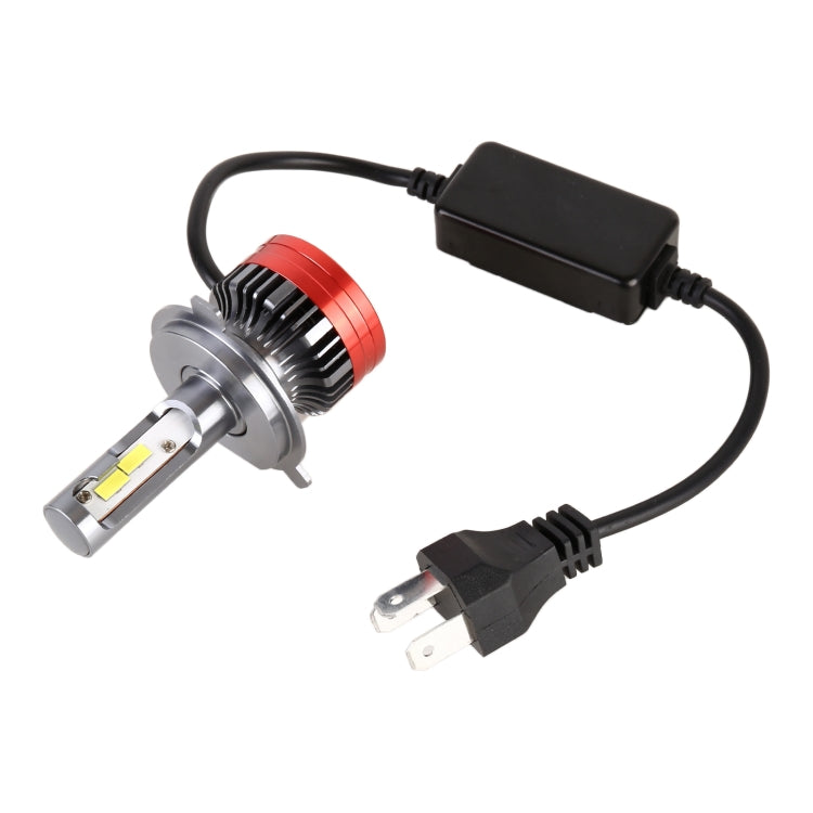 K10 1 Pair H4 DC12V / 65W / 6000K / 6500LM Car LED SMD-3750 Lamp Bead Headlight