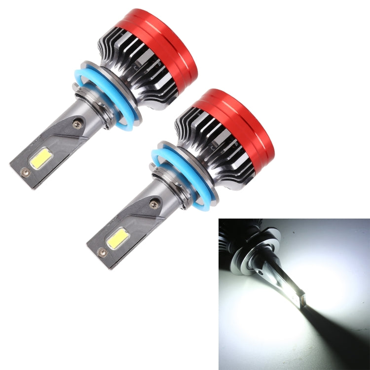 K10 1 Pair H8 DC12V / 65W / 6000K / 6500LM Car LED SMD-3750 Lamp Bead Headlight