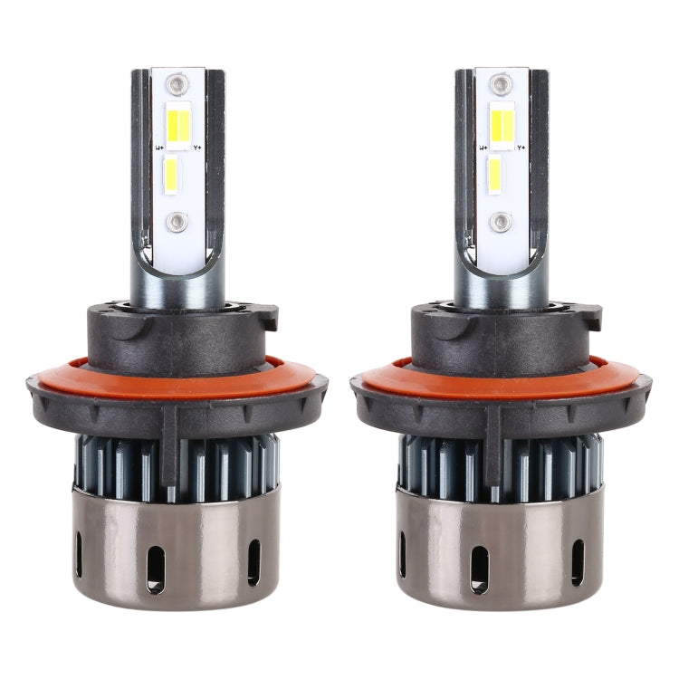 1 Pair H13 DC12V / 30W / 3000LM Car LED SMD-1860 Lamp Bead Tricolor Headlight