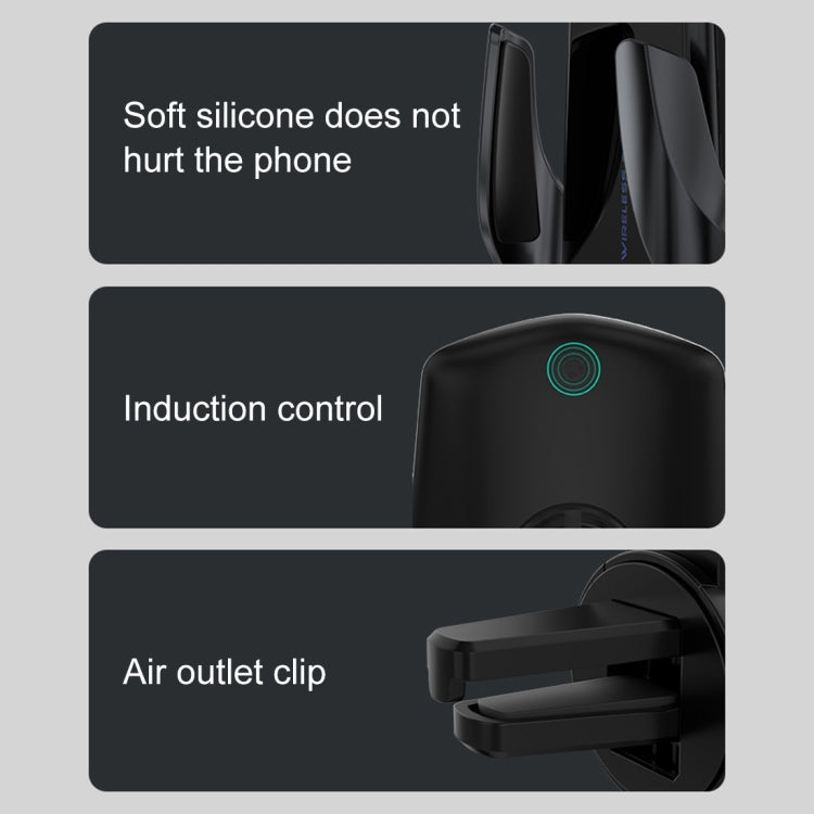 G18+ 15W Car Wireless Charger Smart Induction Air Outlet Phone Holder