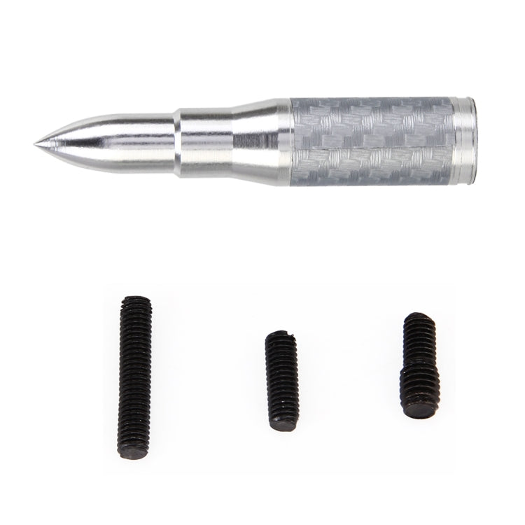 Bullet Shape Modified Car Antenna Aerial 7cm(Silver)