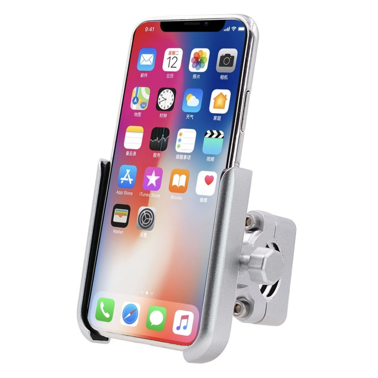 Motorcycle Aluminium Alloy Mobile Phone Holder Bracket, Handlebar Version