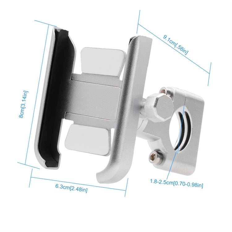 Motorcycle Aluminium Alloy Mobile Phone Holder Bracket, Handlebar Version