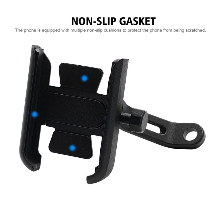 Motorcycle Rotatable Aluminium Alloy Mobile Phone Holder Bracket, Rearview Mirror Version