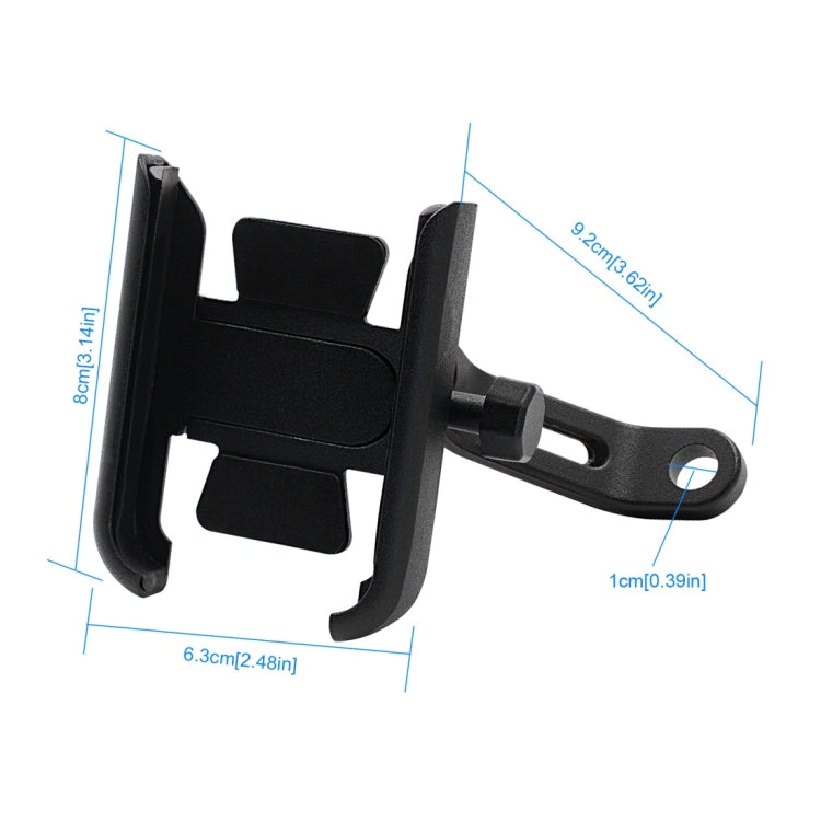 Motorcycle Rotatable Aluminium Alloy Mobile Phone Holder Bracket, Rearview Mirror Version