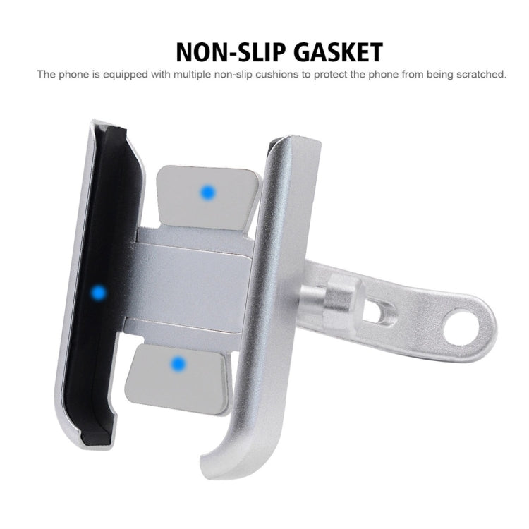 Motorcycle Rotatable Aluminium Alloy Mobile Phone Holder Bracket, Rearview Mirror Version