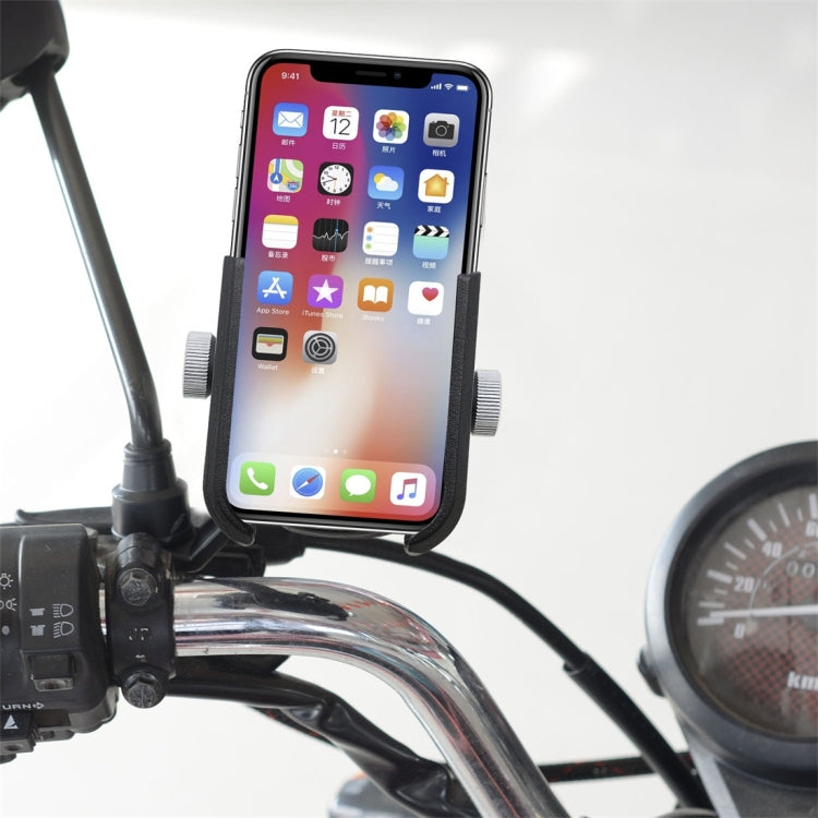 Motorcycle Aluminium Alloy Quick Release Mobile Phone Holder Bracket, Rearview Mirror Version