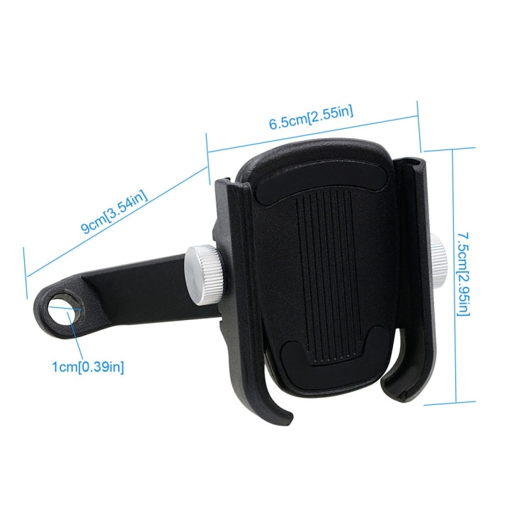 Motorcycle Aluminium Alloy Quick Release Mobile Phone Holder Bracket, Rearview Mirror Version