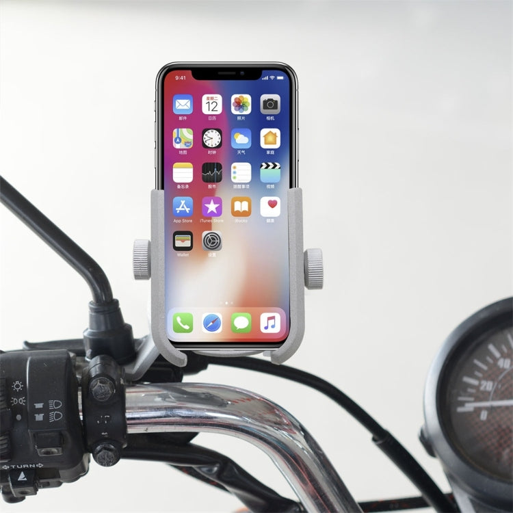 Motorcycle Aluminium Alloy Quick Release Mobile Phone Holder Bracket, Rearview Mirror Version