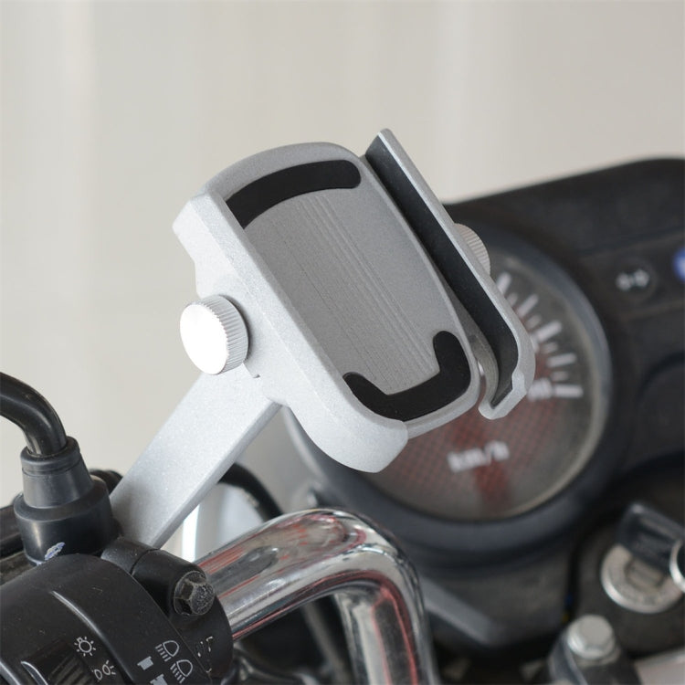 Motorcycle Aluminium Alloy Quick Release Mobile Phone Holder Bracket, Rearview Mirror Version
