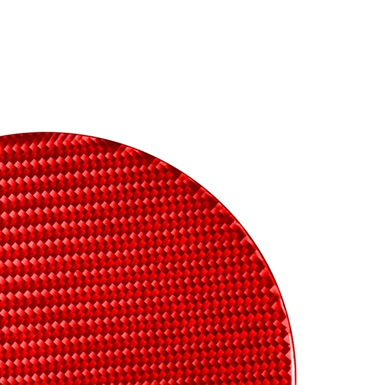 Carbon Fiber Car Fuel Tank Cap Decorative Sticker for Toyota Tundra 2014-2018,Left and Right Drive Universal (Red)