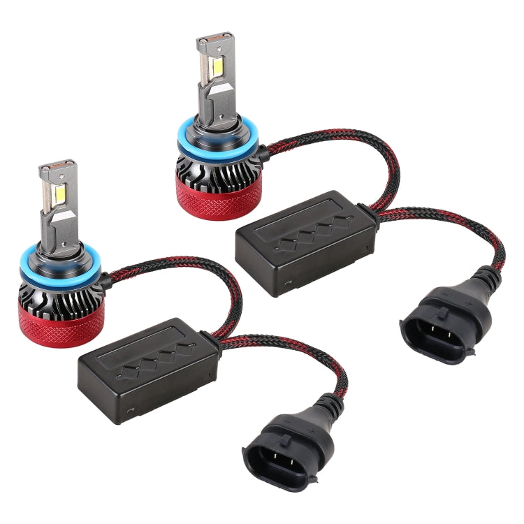 1 Pair H8 DC12V 65W 6000K 6500LM LED Car Headlights